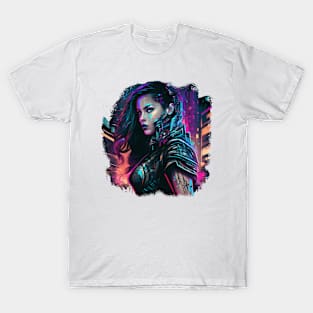 Cyber woman neon T-Shirt